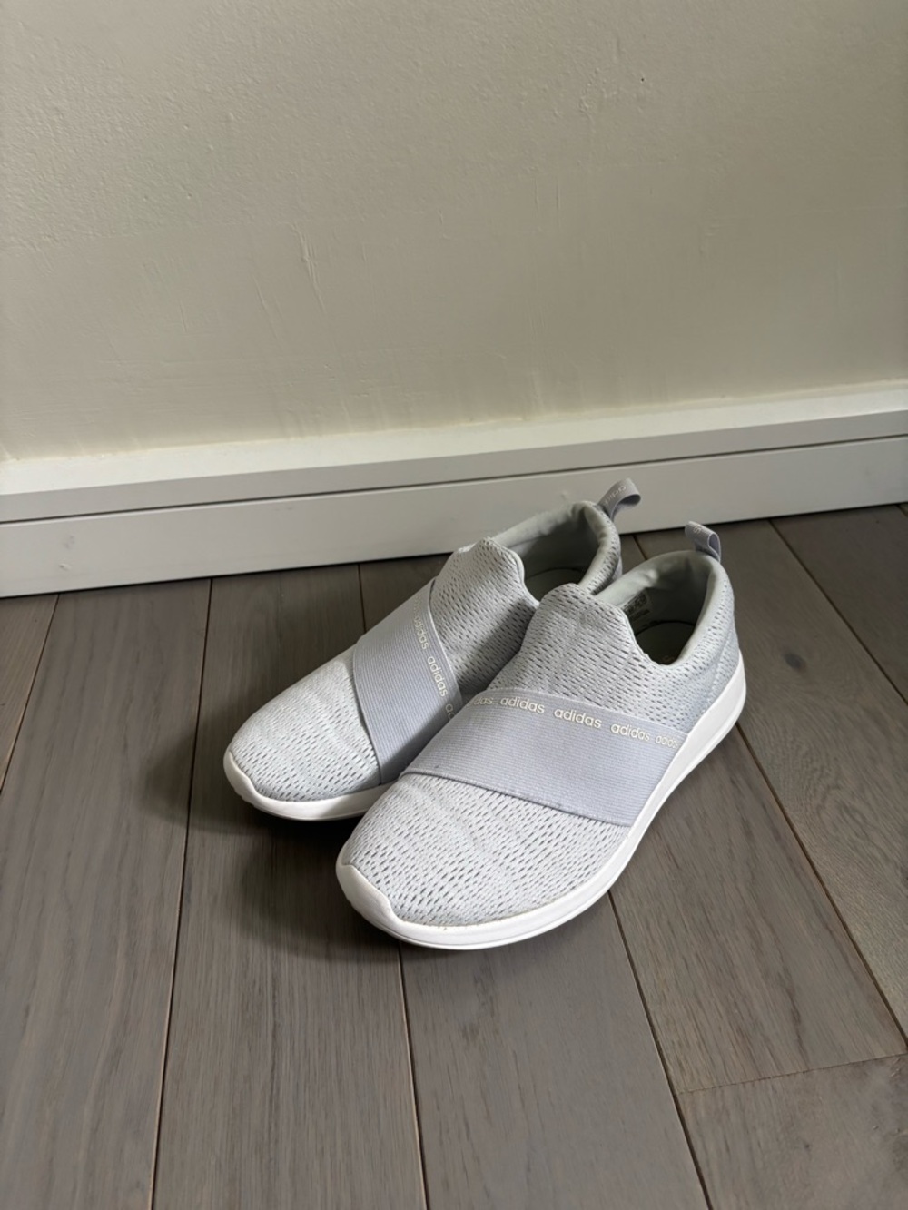 adidas Light Blue Slip-On Knit Sneakers
